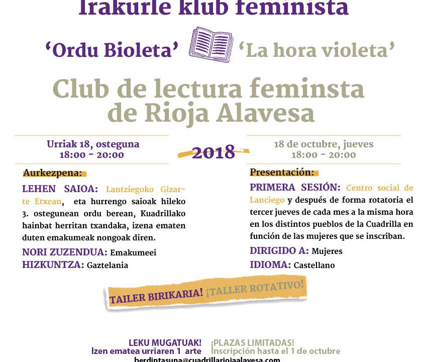 Club de Lectura Feminista de Rioja Alavesa / Arabako Errioxako Irakurle Klub Feminista